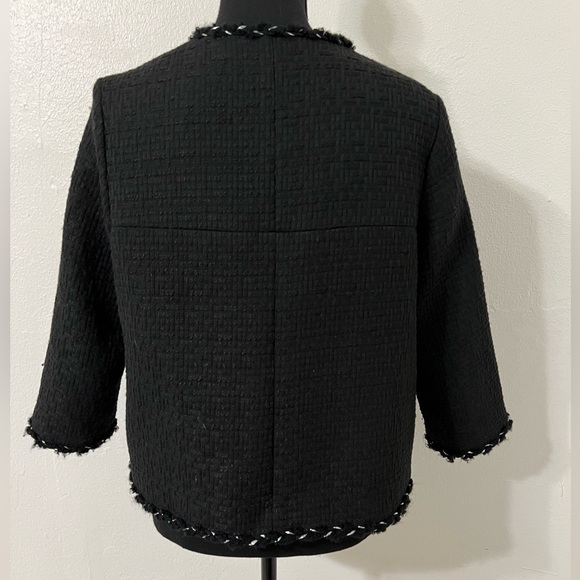 ASM ANNA Black Blazer Lined Charming Buttons in Front and Pockets Size M - Picture 2 of 6